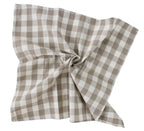Classic Gingham Khaki & White Cloth Dinner Napkin
