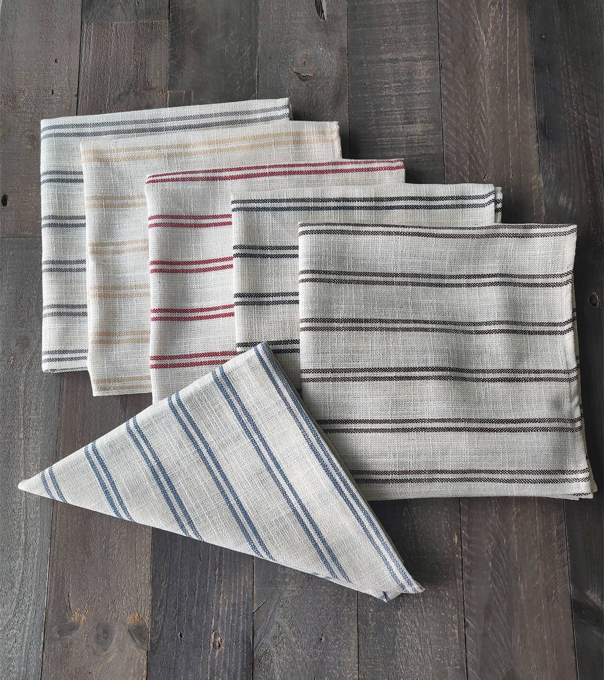 Modern Striped Linen-poly Cloth Dinner Napkin