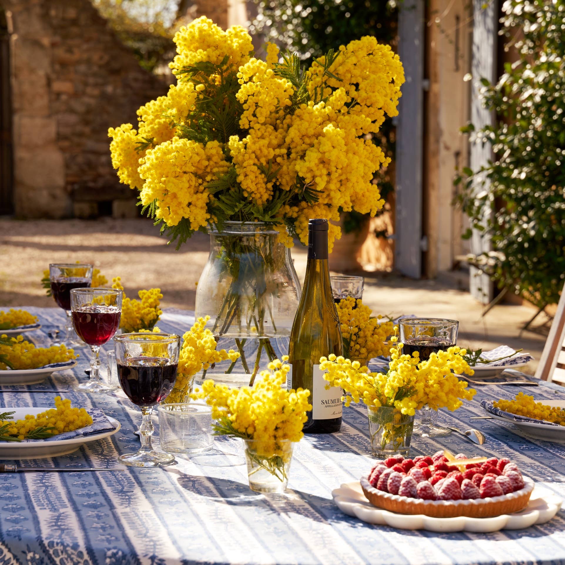 Provence Avignon Blue & Marine Tablecloth