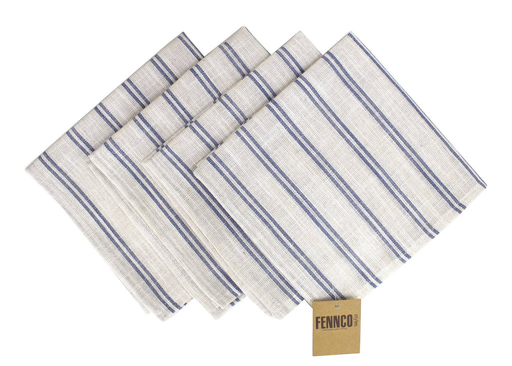 Modern Striped Linen-poly Cloth Dinner Napkin