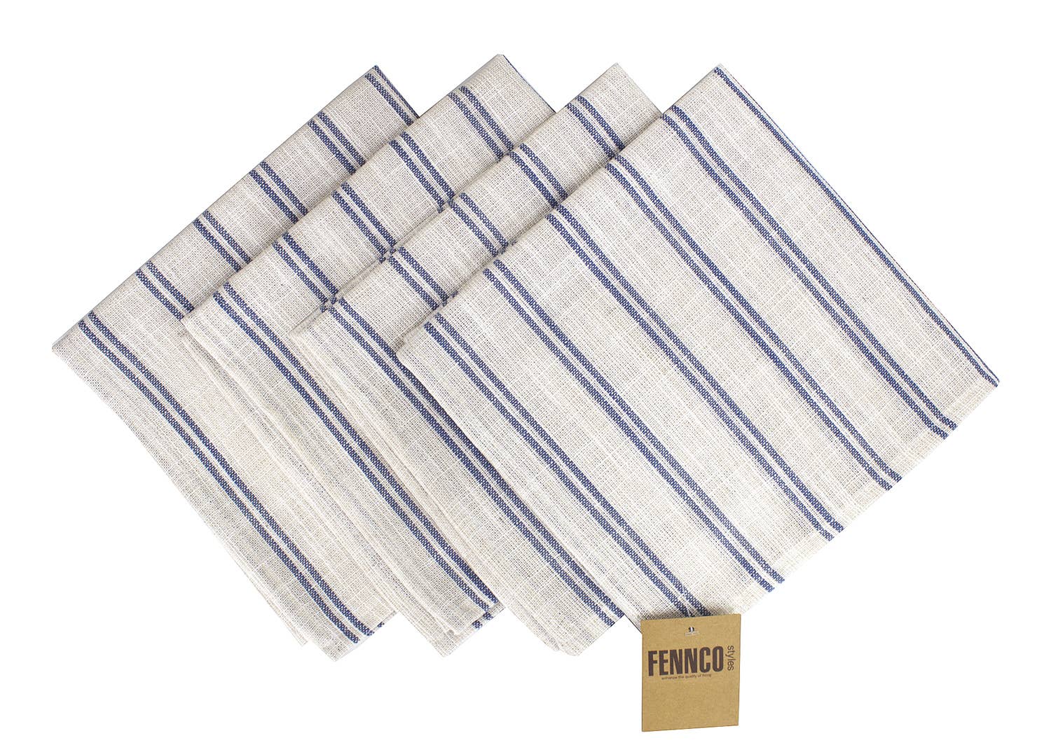 Modern Striped Linen-poly Cloth Dinner Napkin