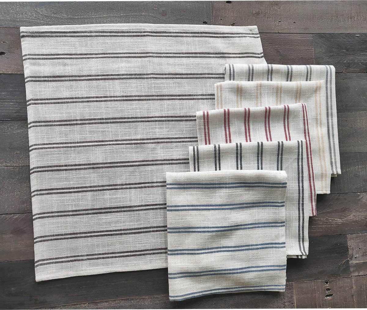 Modern Striped Linen-poly Cloth Dinner Napkin